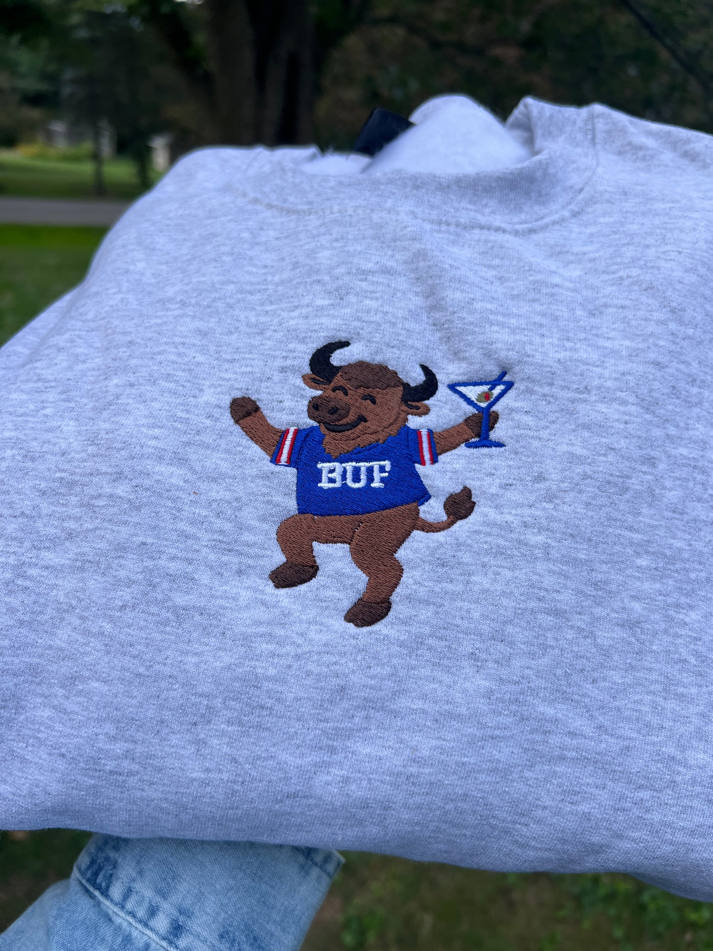 Tini Buffalo Embroidered Crewneck