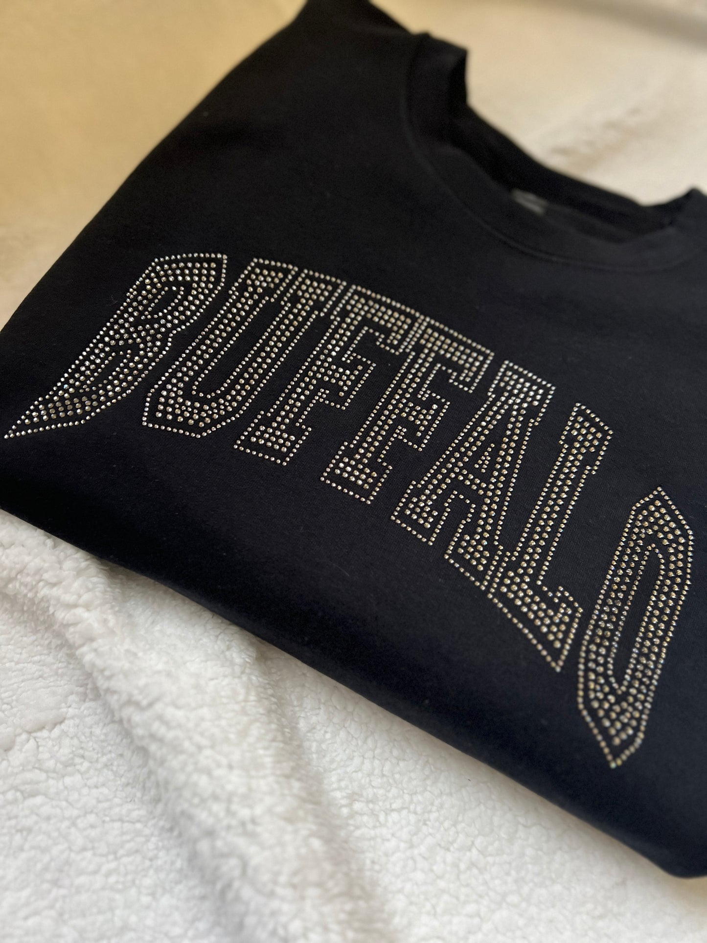 Buffalo varsity bling crewneck