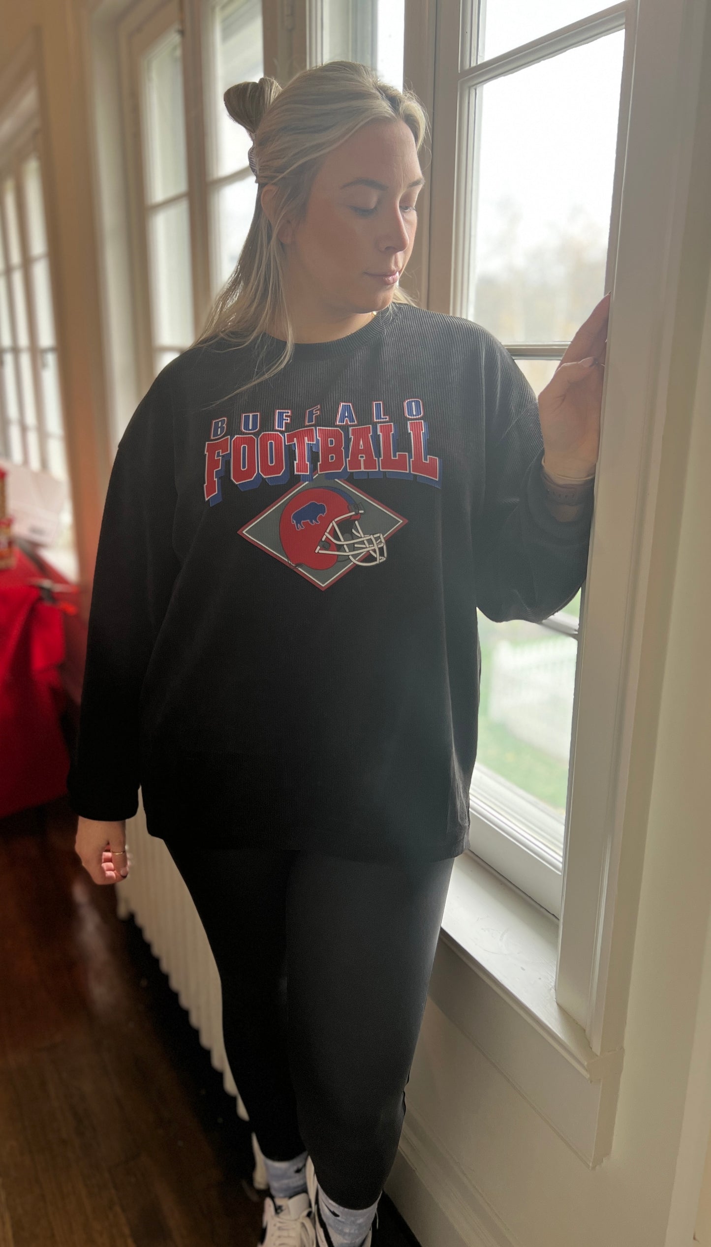 Buffalo Football corded crewneck, Buffalo corded crew, Buffalo football sweatshirt