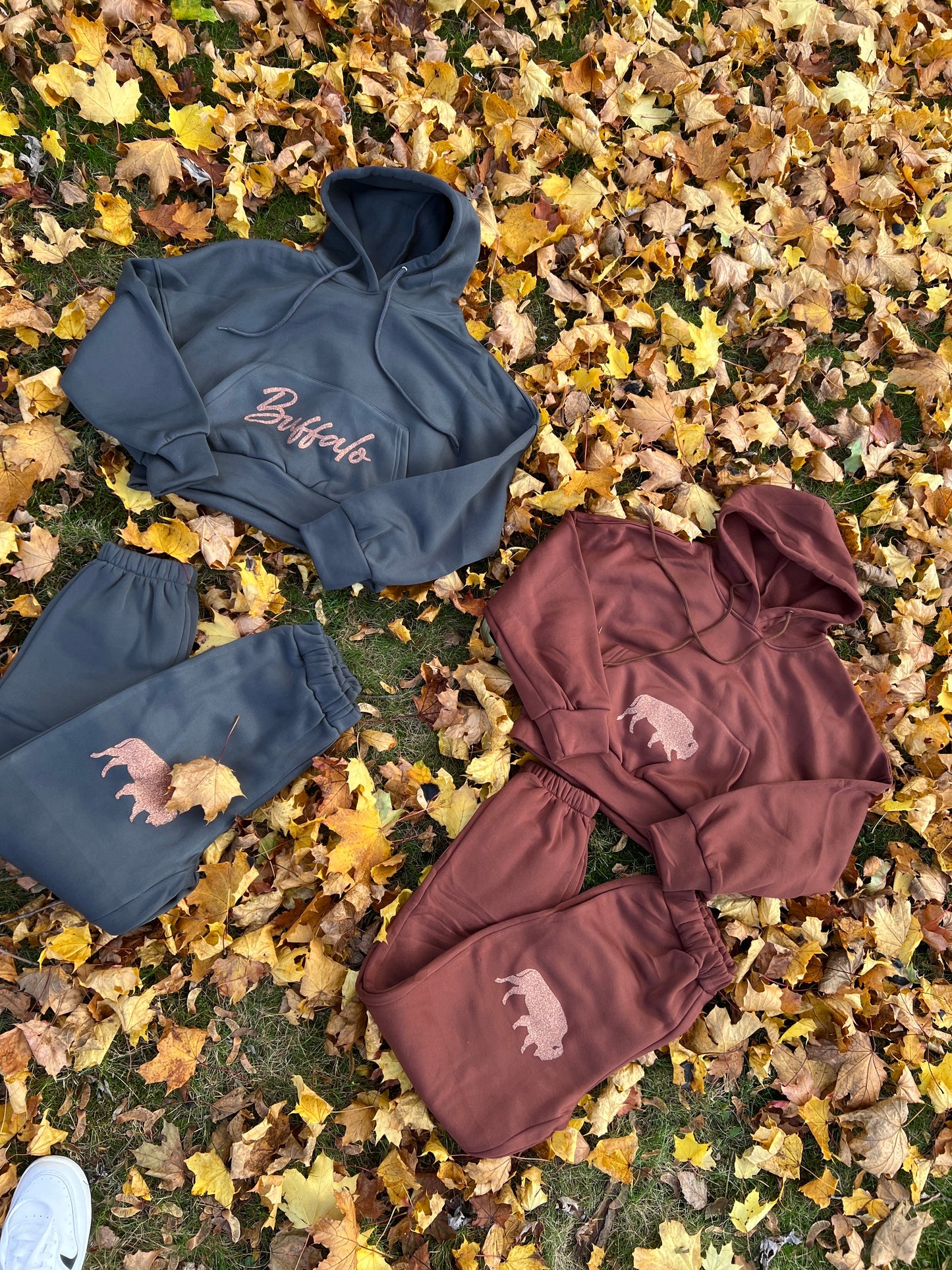 Buffalo sparkle cozy fleece sweatsuit