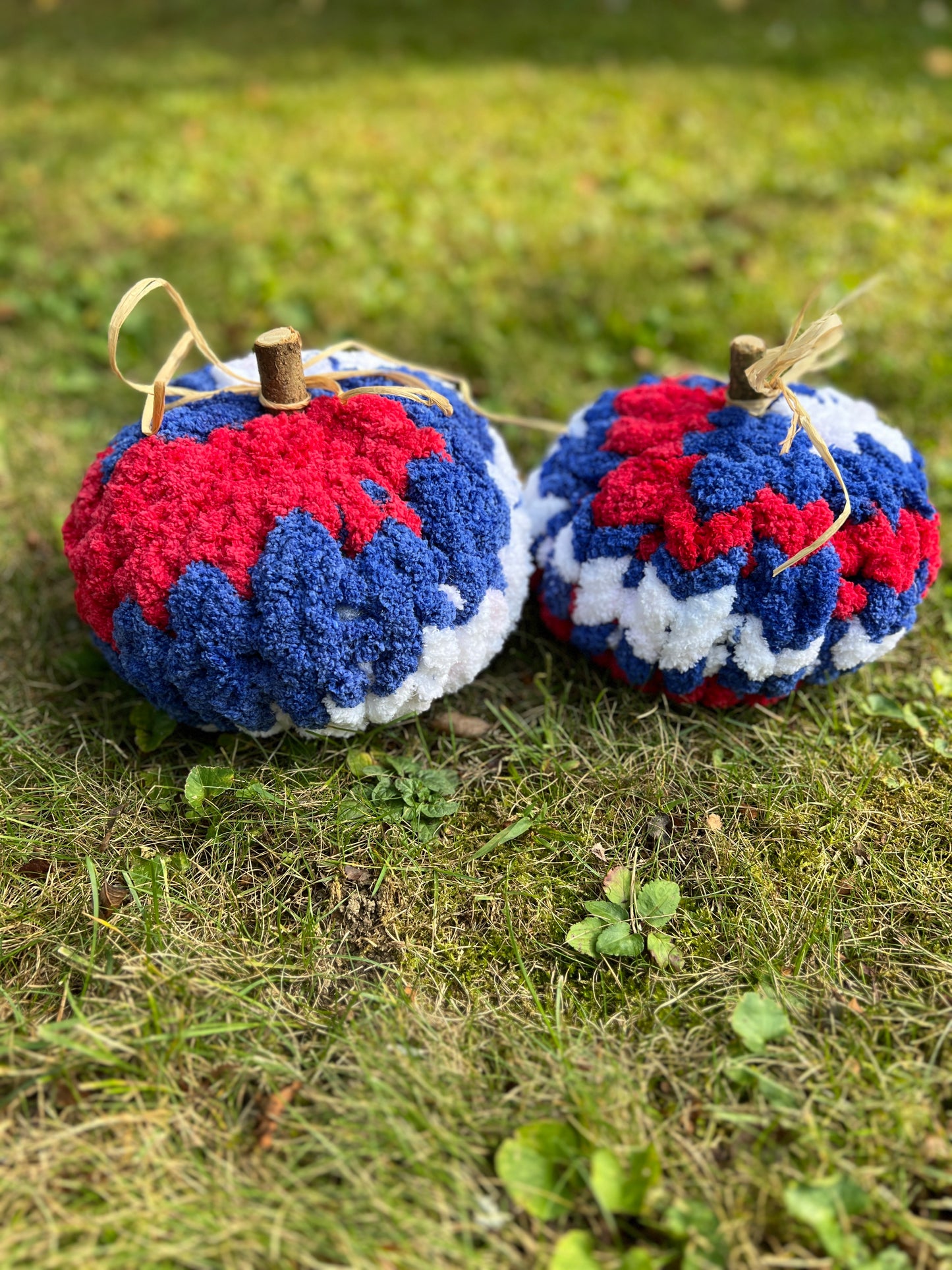 Buffalo chunky knit pumpkin- set of two