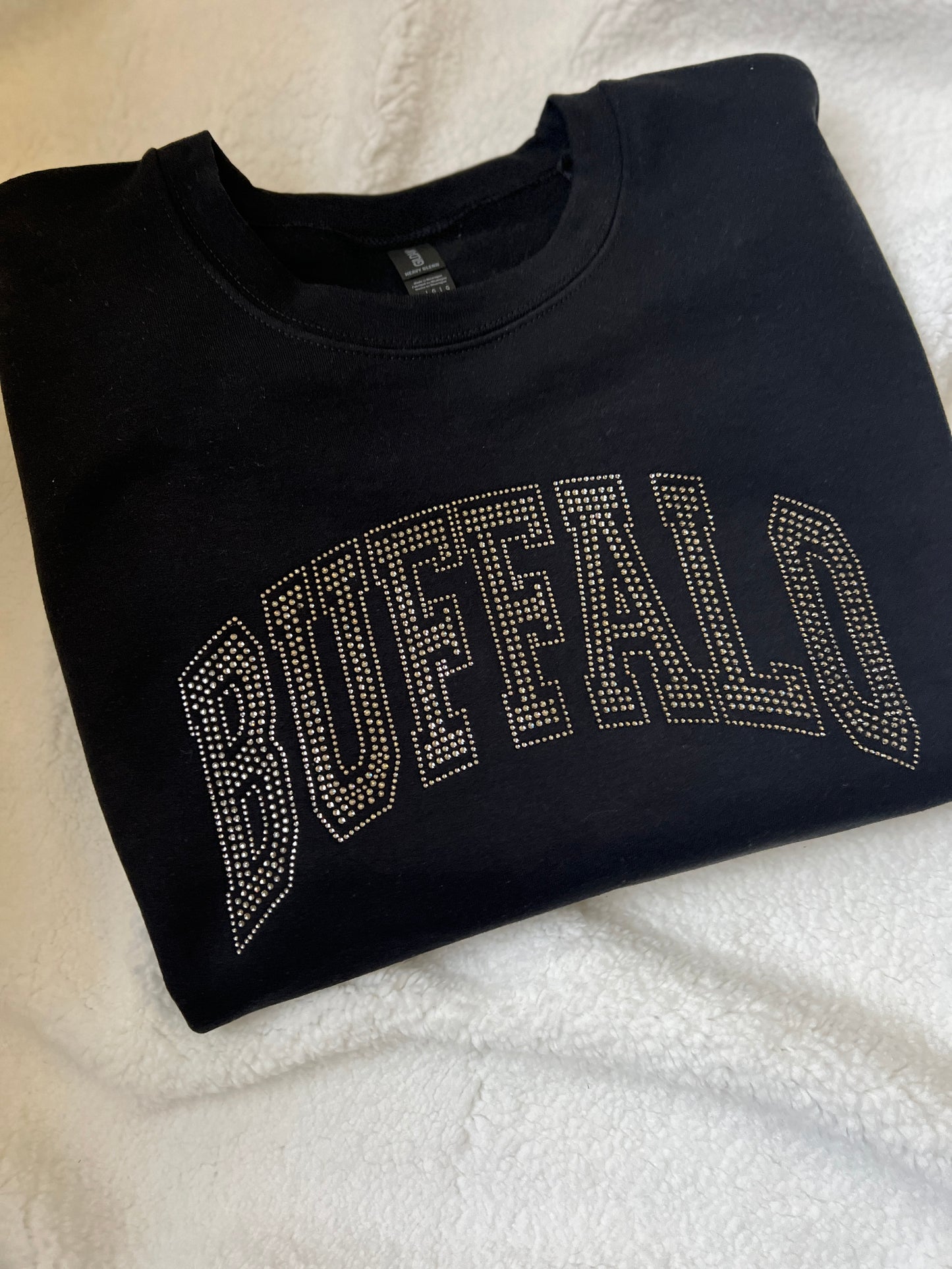 Buffalo varsity bling crewneck