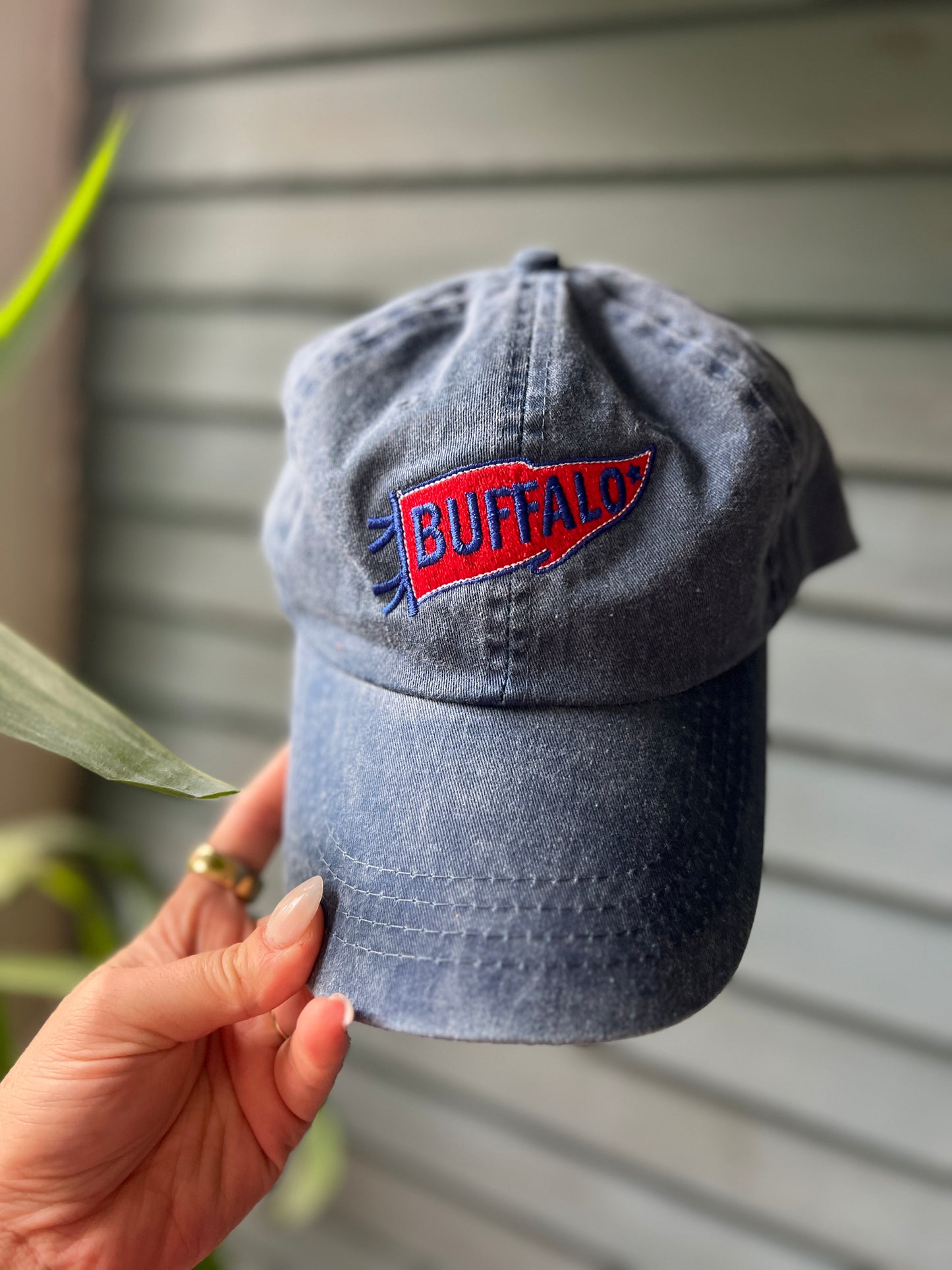 Buffalo pennant embroidered hat