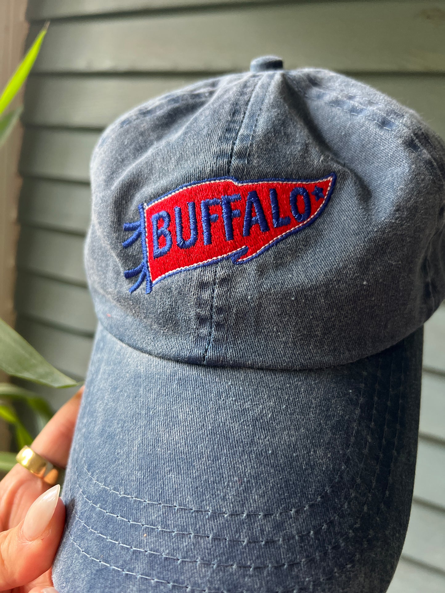 Buffalo pennant embroidered hat