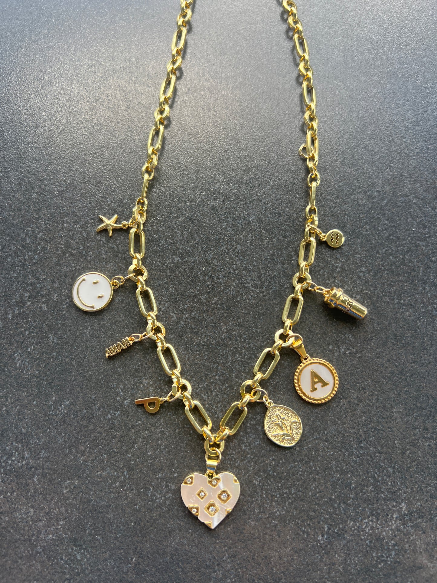 Custom Charm Necklace 14k Gold Filled