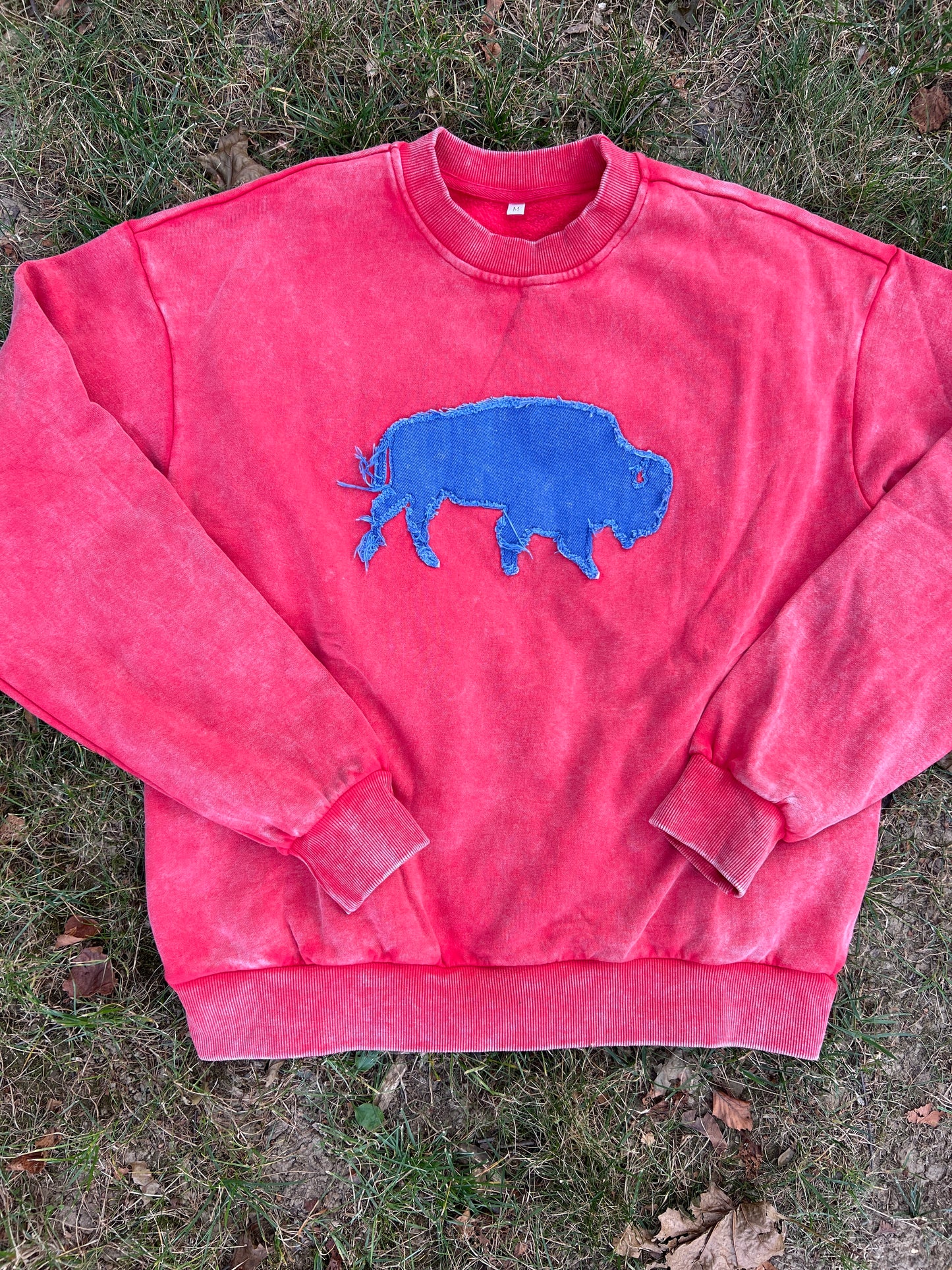 Applique Red Buffalo Crewneck