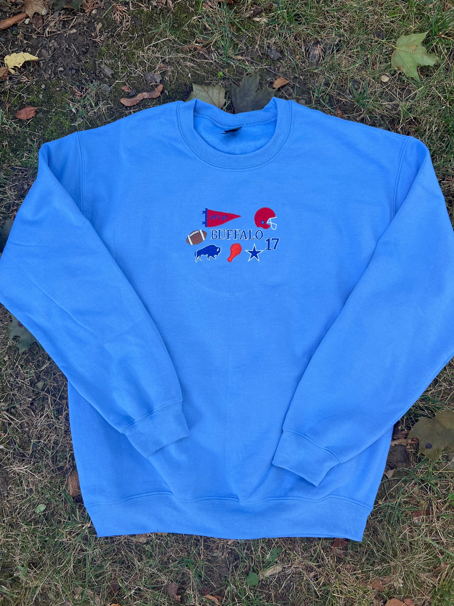 Buffalo Cluster Embroidered Crewneck