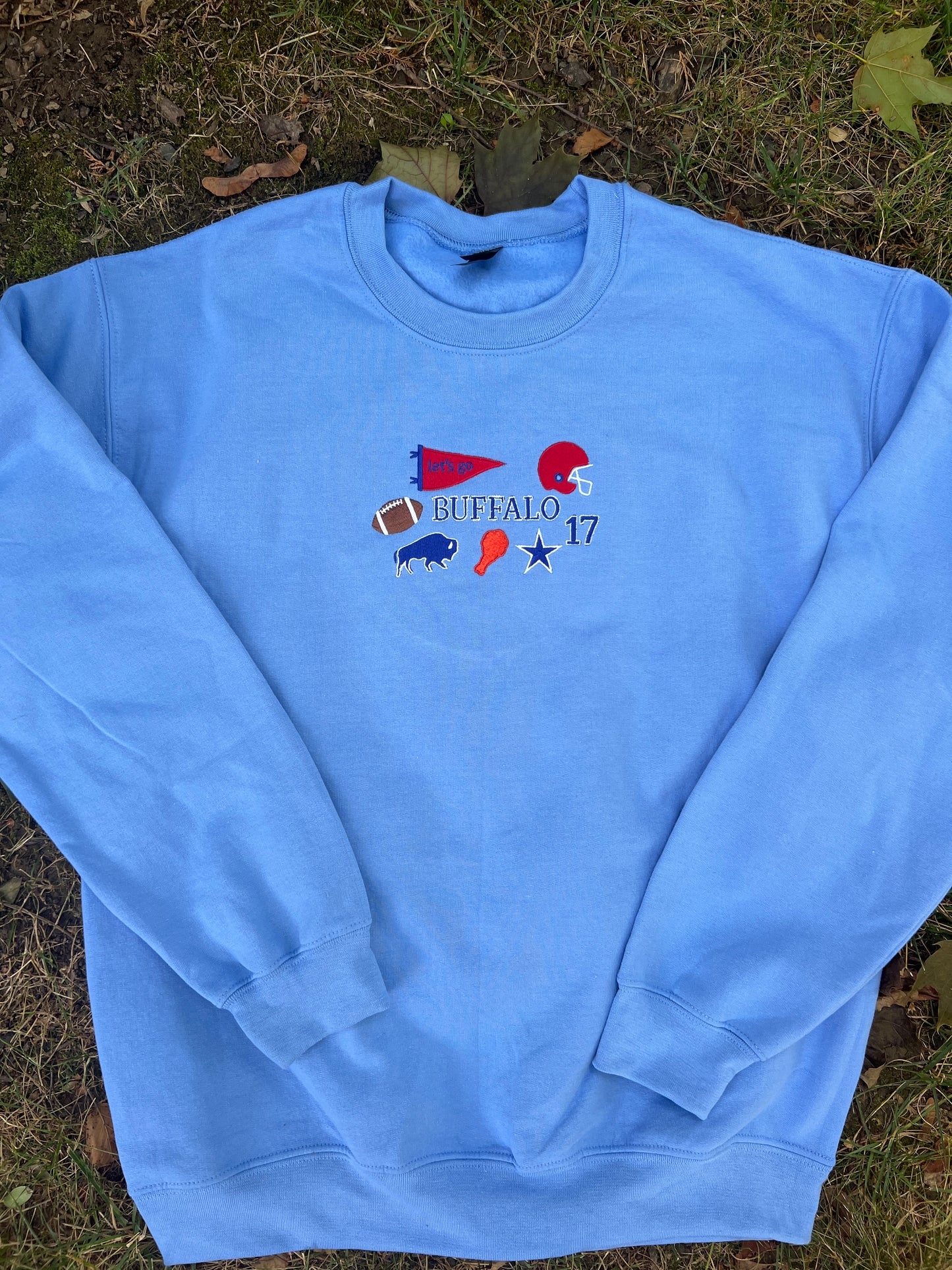 Buffalo Cluster Embroidered Crewneck