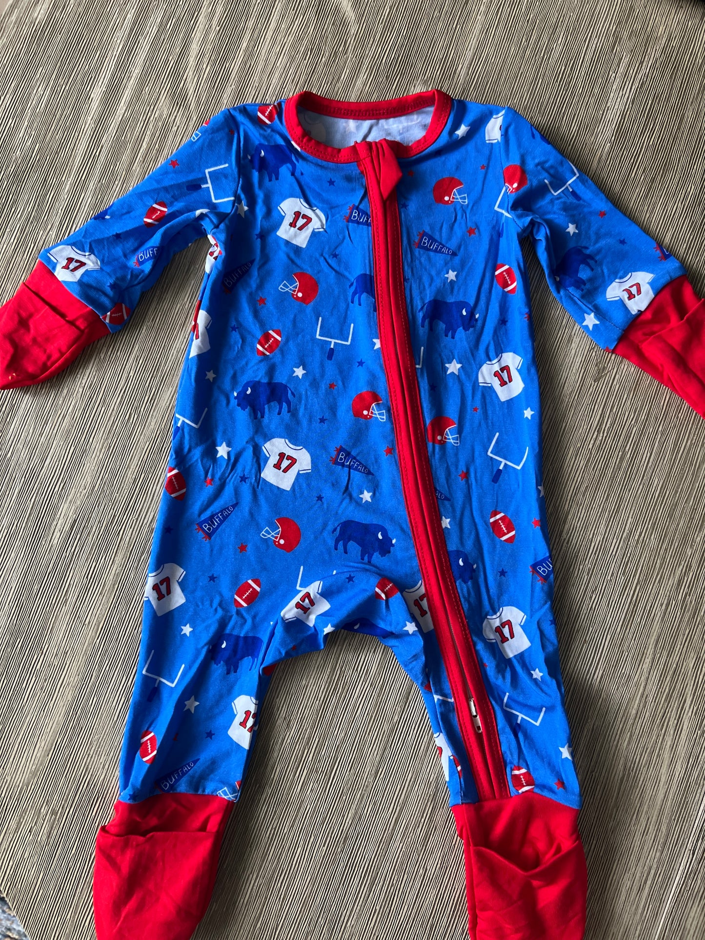 Arden Gray Kids Buffalo Icons Bamboo PJ's