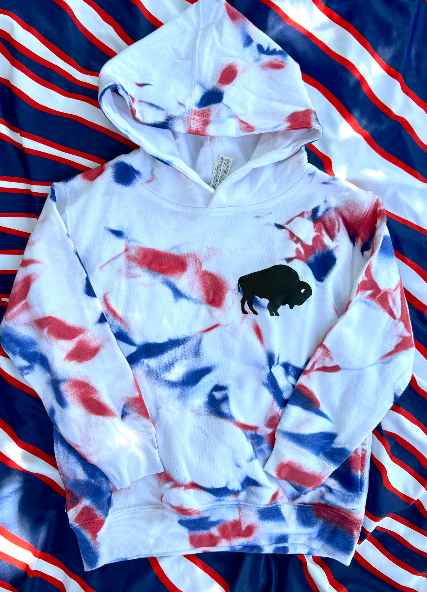 Buffalo kids tie-dye hoodie