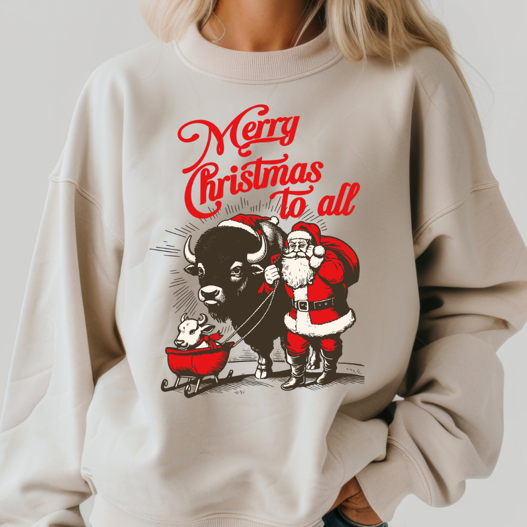 Buffalo Christmas Crewneck, Buffalo Holiday Sweatshirt