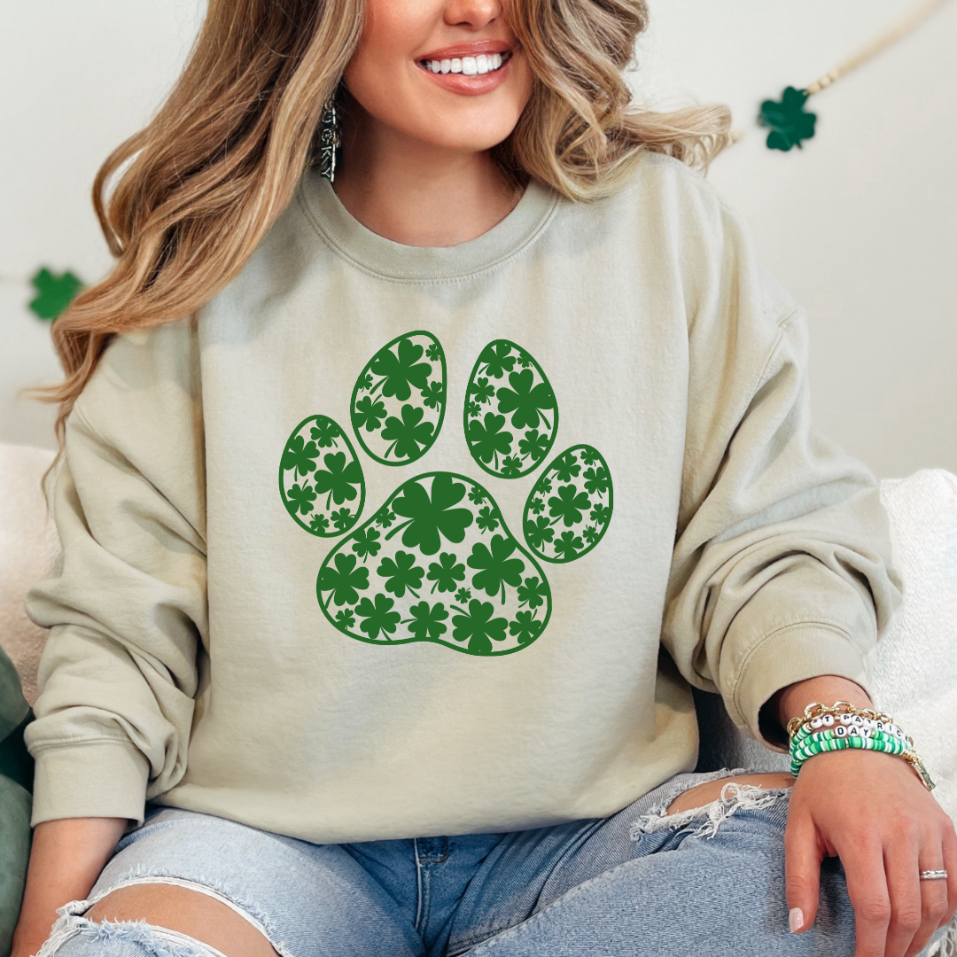 Buffalo paw print St. Patrick's Day Sweatshirt