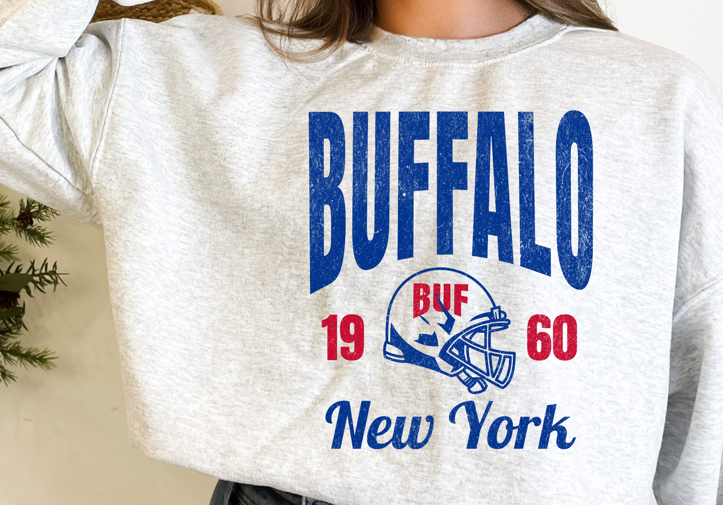 Buffalo fan crewneck, Buffalo neutral sweatshirt