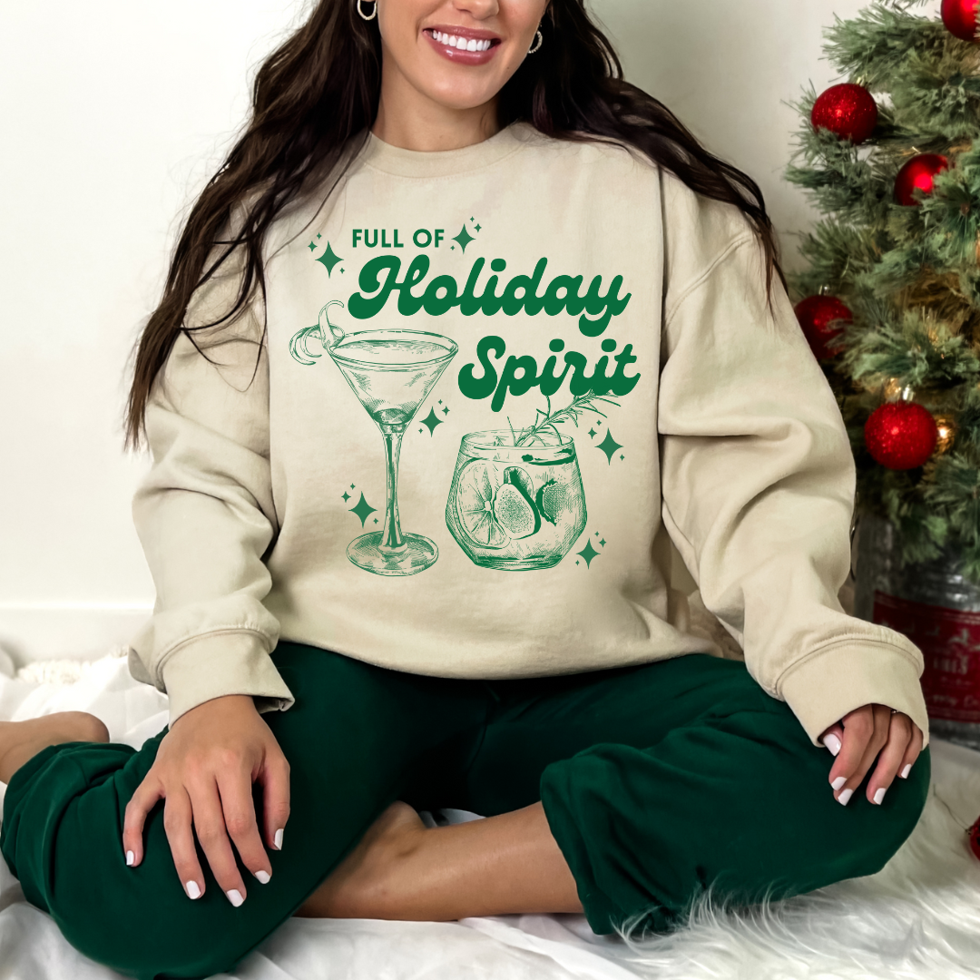 Full of holiday spirit crewneck