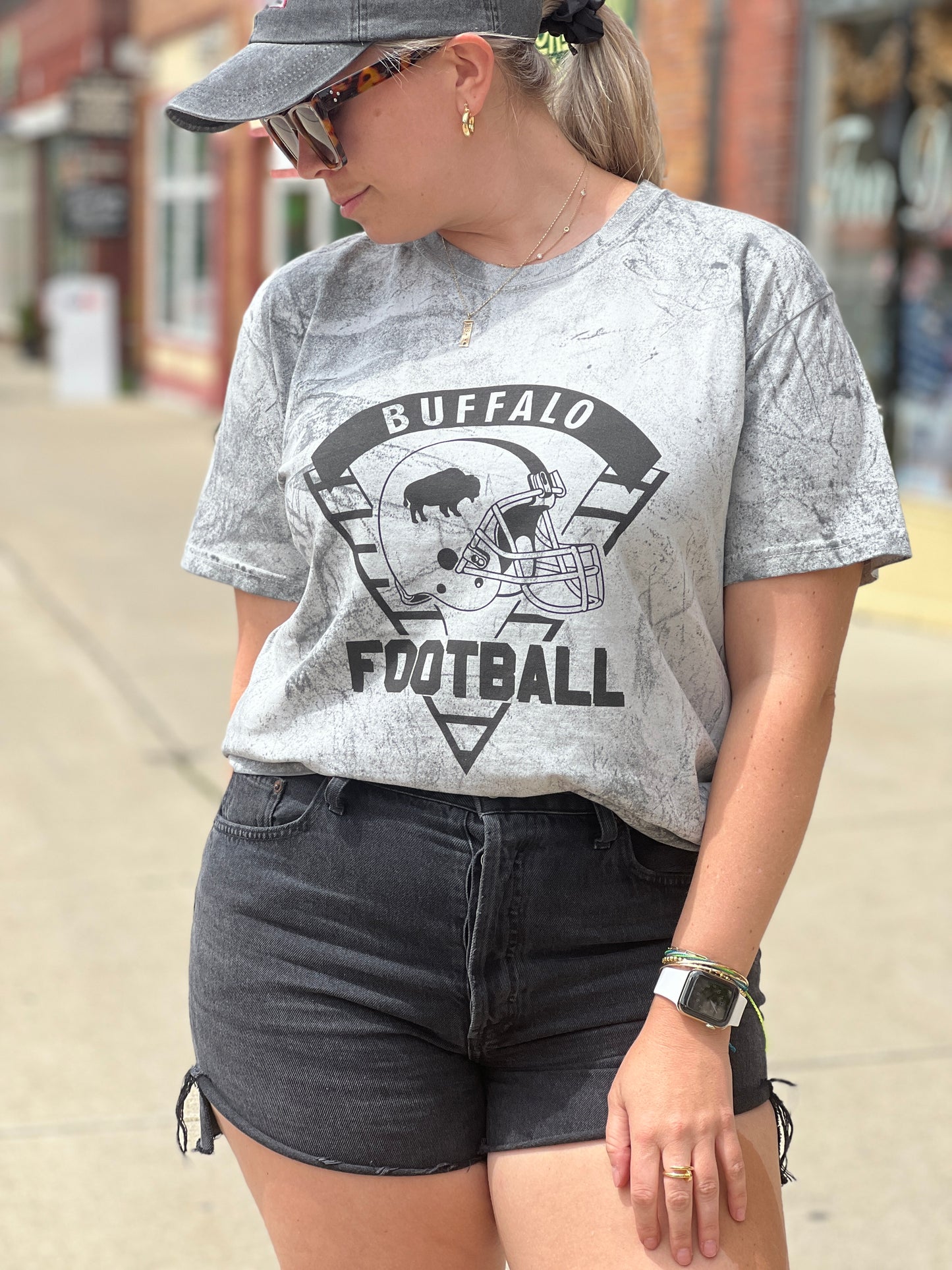 Buffalo football tie-dye tee, Buffalo tee, Buffalo football vintage tee