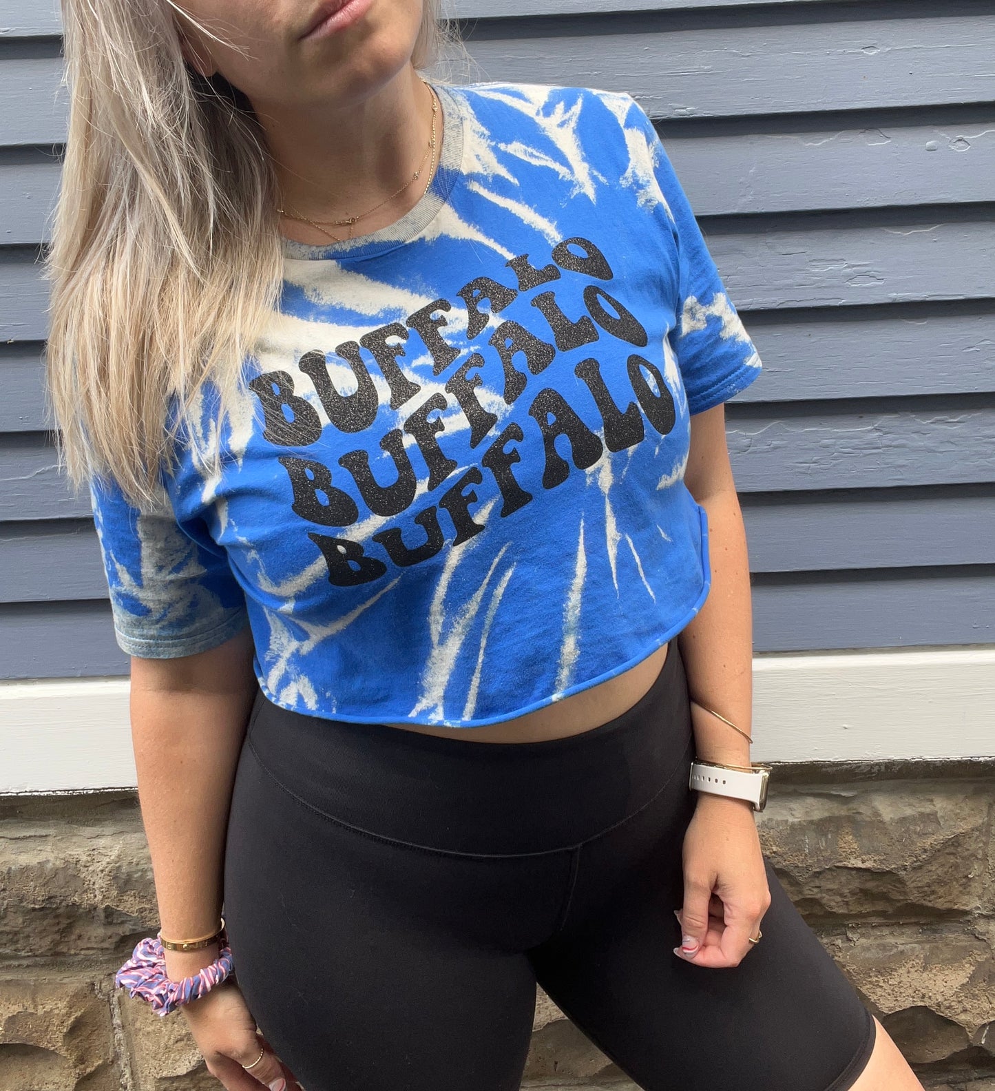 Buffalo crop bleached tee, Buffalo Groovy glitter tee, Buffalo t-shirt