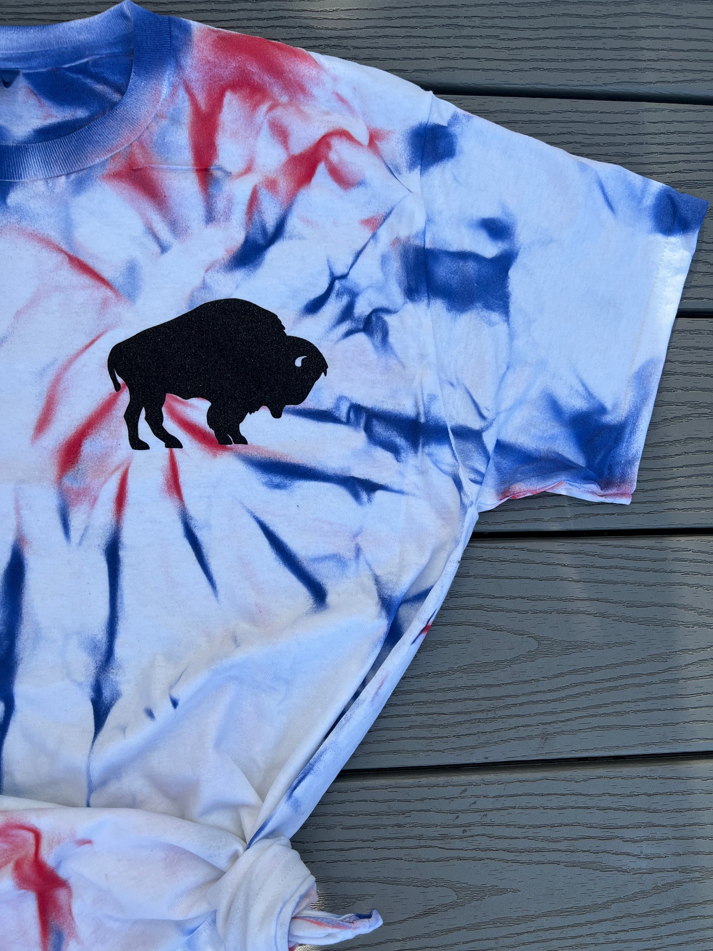 Buffalo tie-dye t-shirt, Buffalo t-shirt