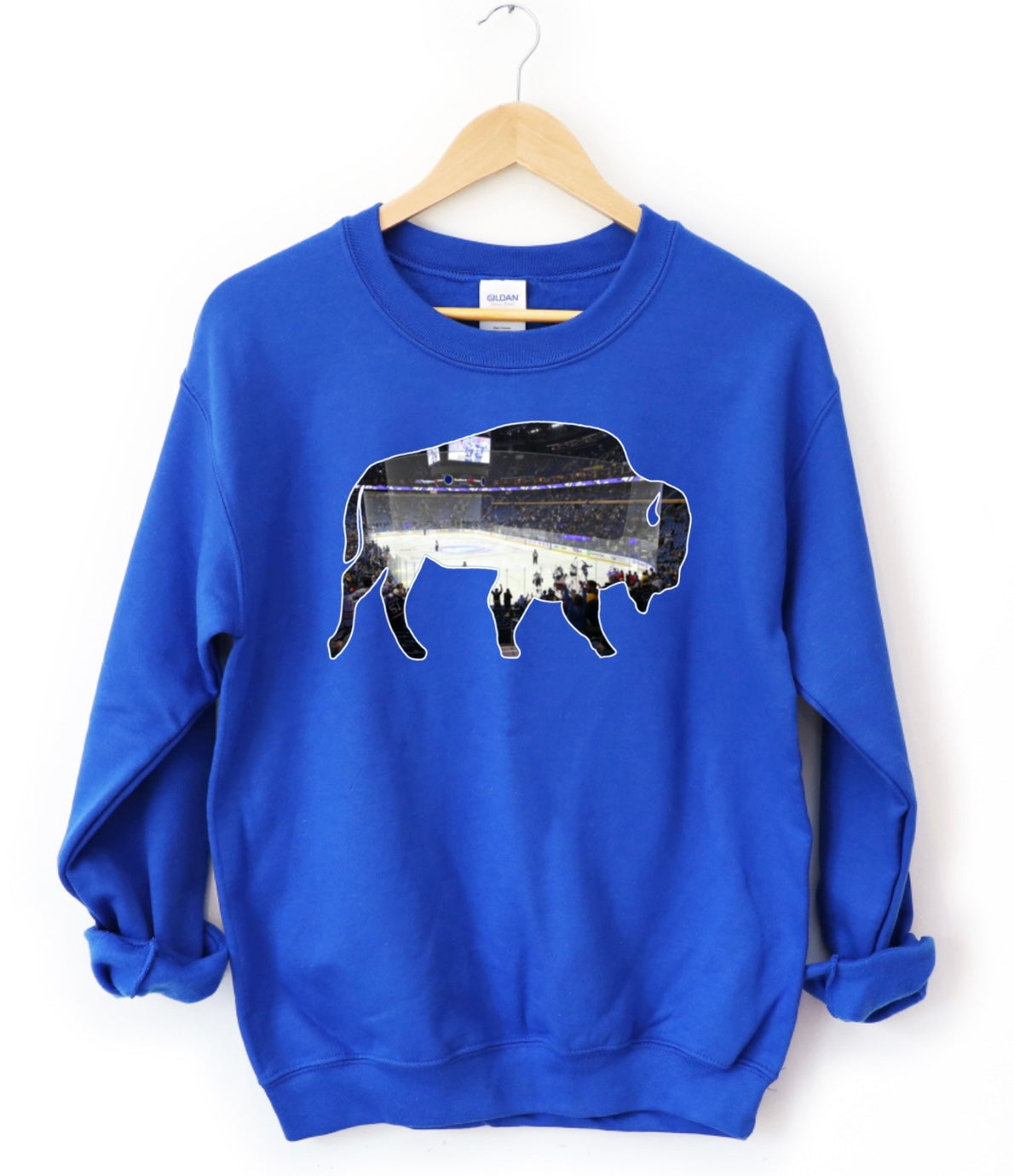 Hockey fan forever Buffalo arena crewneck