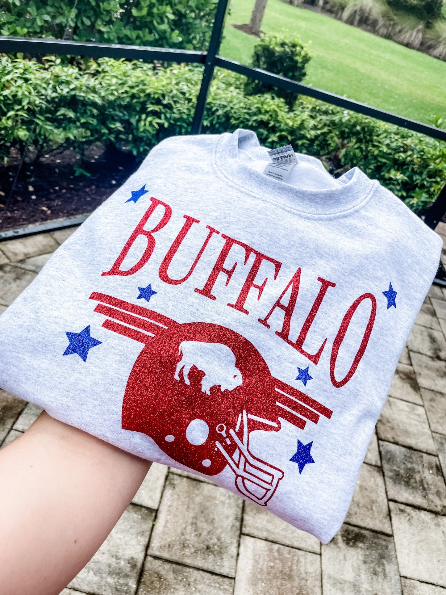 Buffalo Football Glitter Sweatshirt