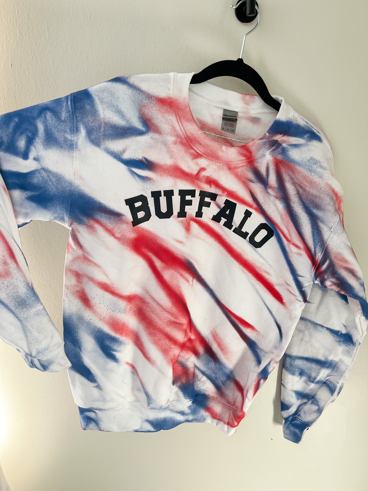 Tie-dye Buffalo Varsity Sweatshirt