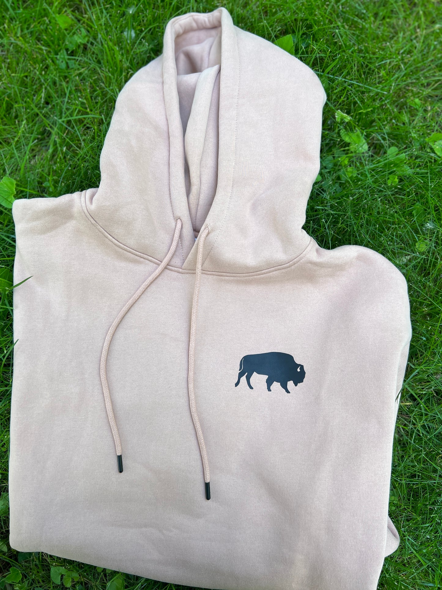 Boyfriend hoodie, Oversized Buffalo hoodie, Buffalo back design hoodie