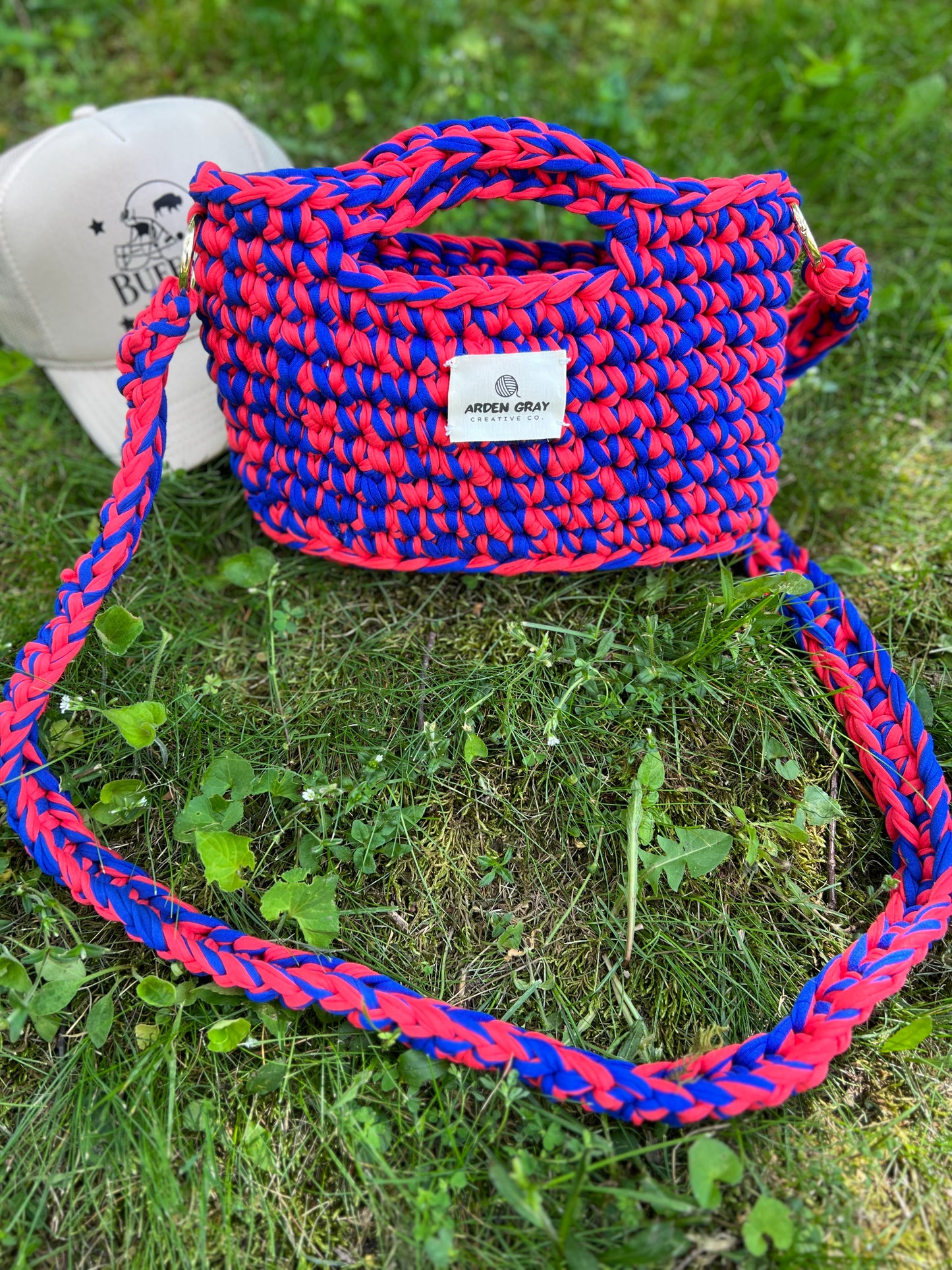 Buffalo inspired crochet bag, Buffalo bag, Buffalo purse