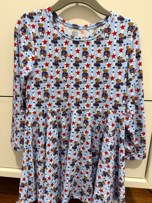 Arden Gray Kids bamboo dress, Buffalo Football dress, Buffalo Football toddler