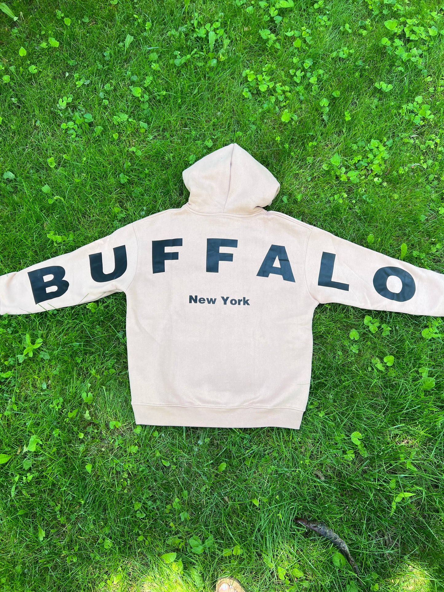 Boyfriend hoodie, Oversized Buffalo hoodie, Buffalo back design hoodie