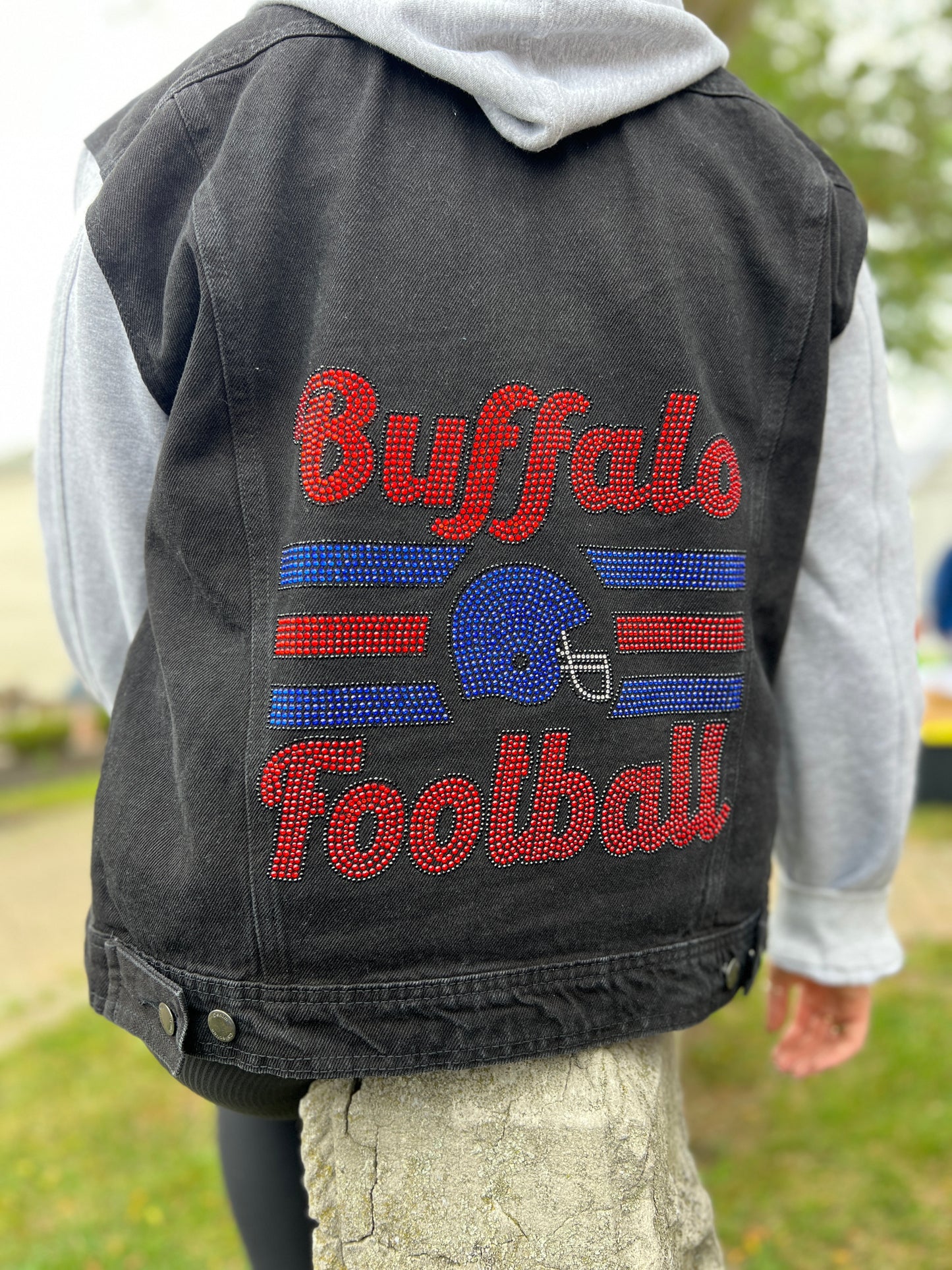 Buffalo black denim bling jacket, Buffalo denim jacket