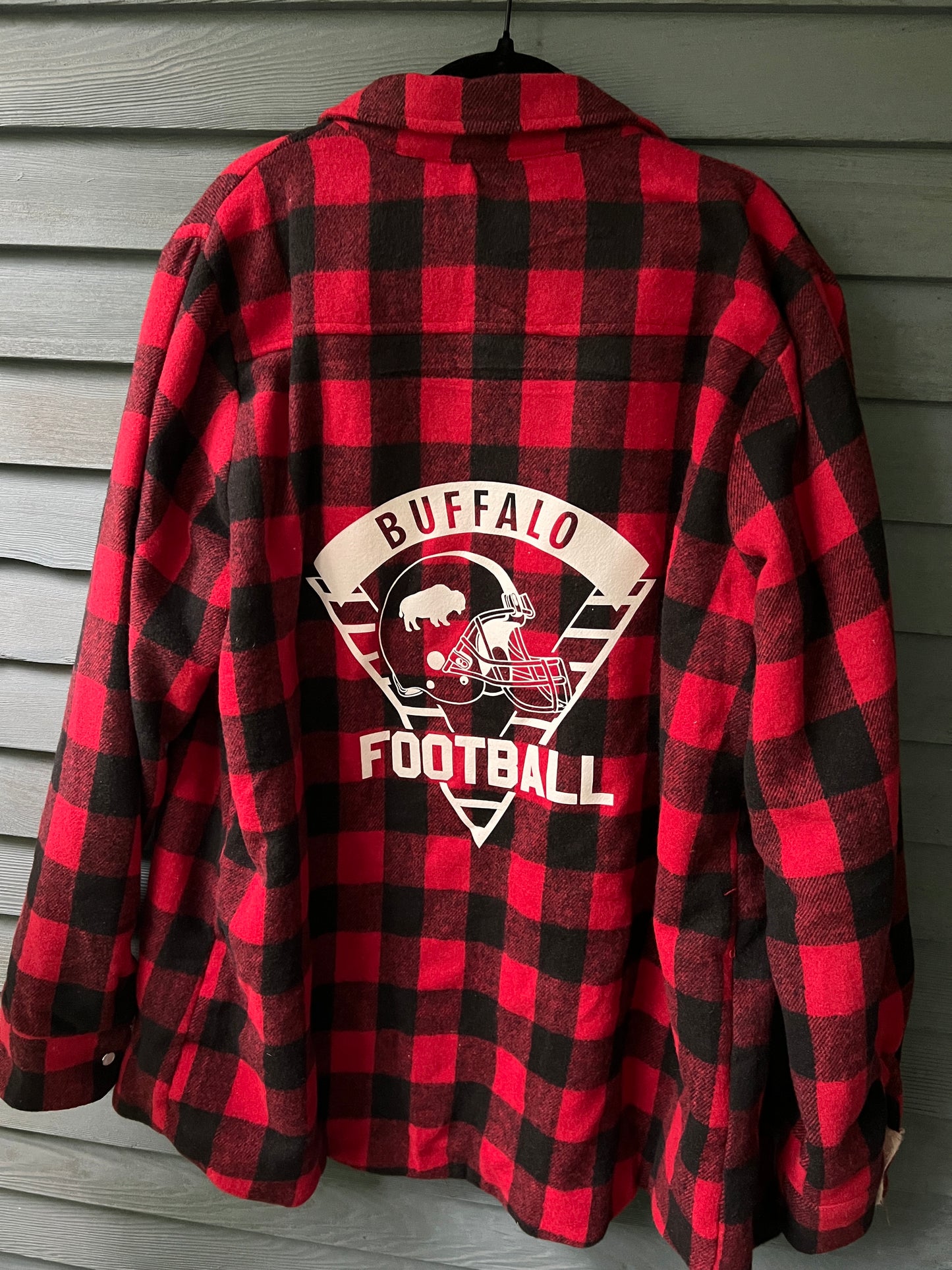 Buffalo football Sherpa flannel jacket  no
