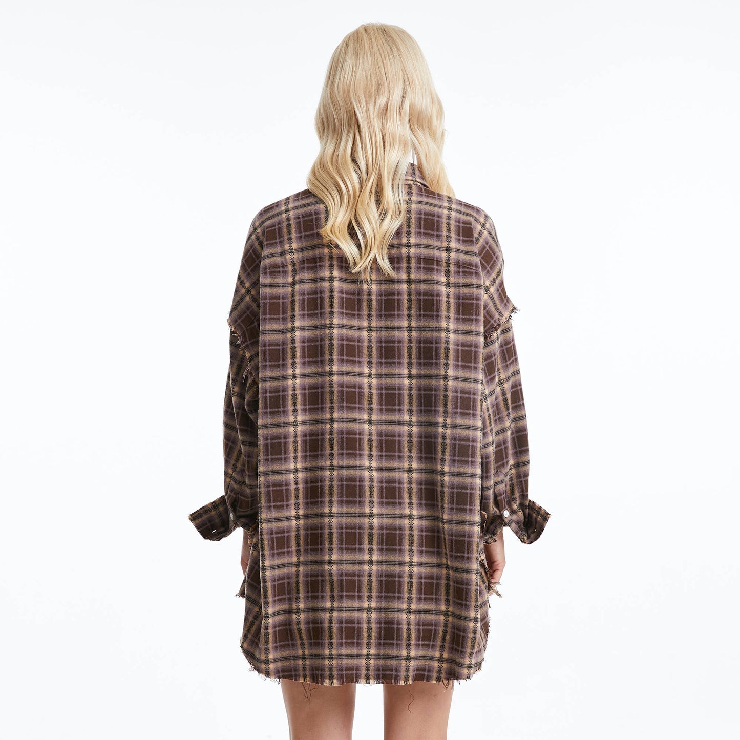 Thick long oversized flannel