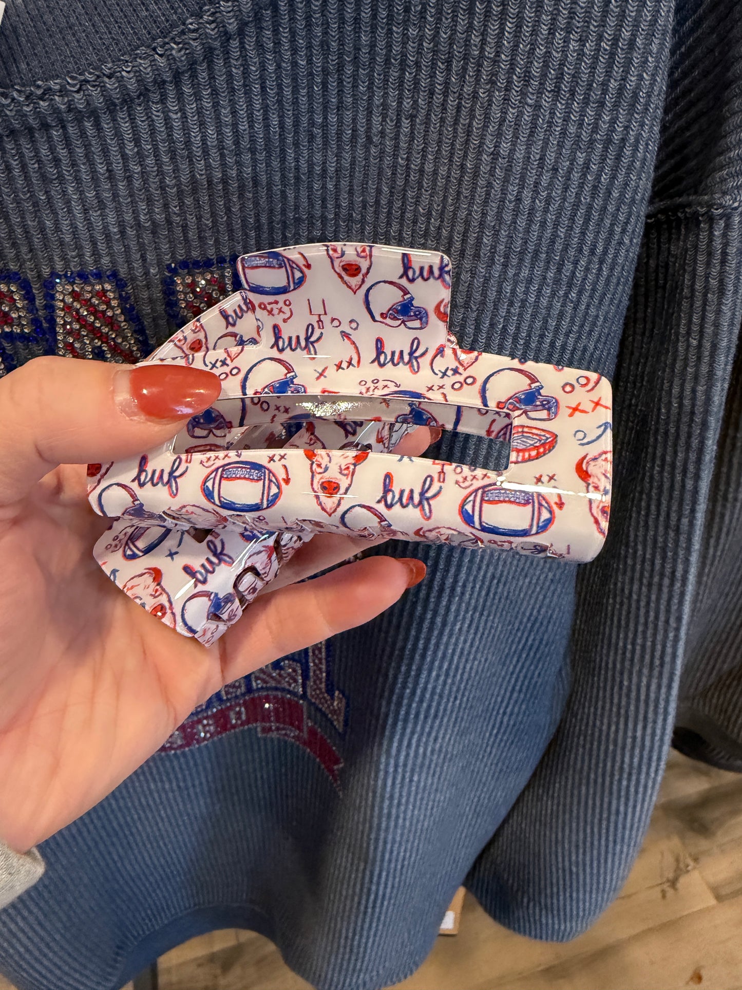 Buffalo Hair Claw, Buffalo Hair Clip, Buffalo Football Hair Clip