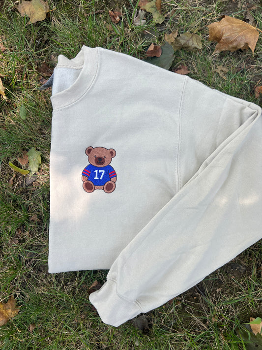 JA 17 Bear embroidered crewneck