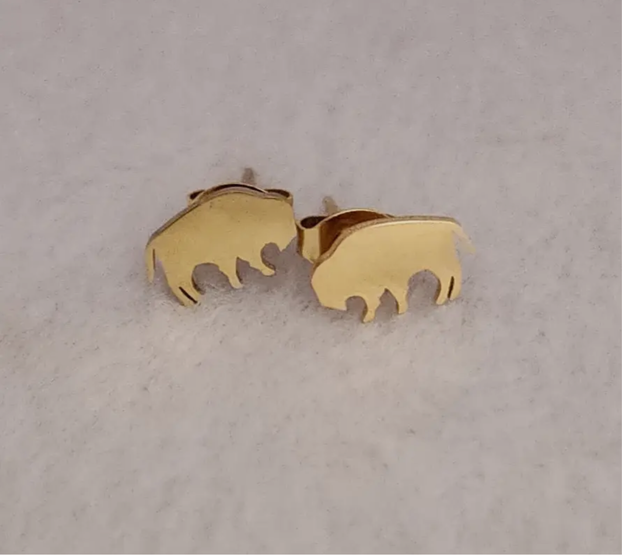 Mini Buffalo stud earrings