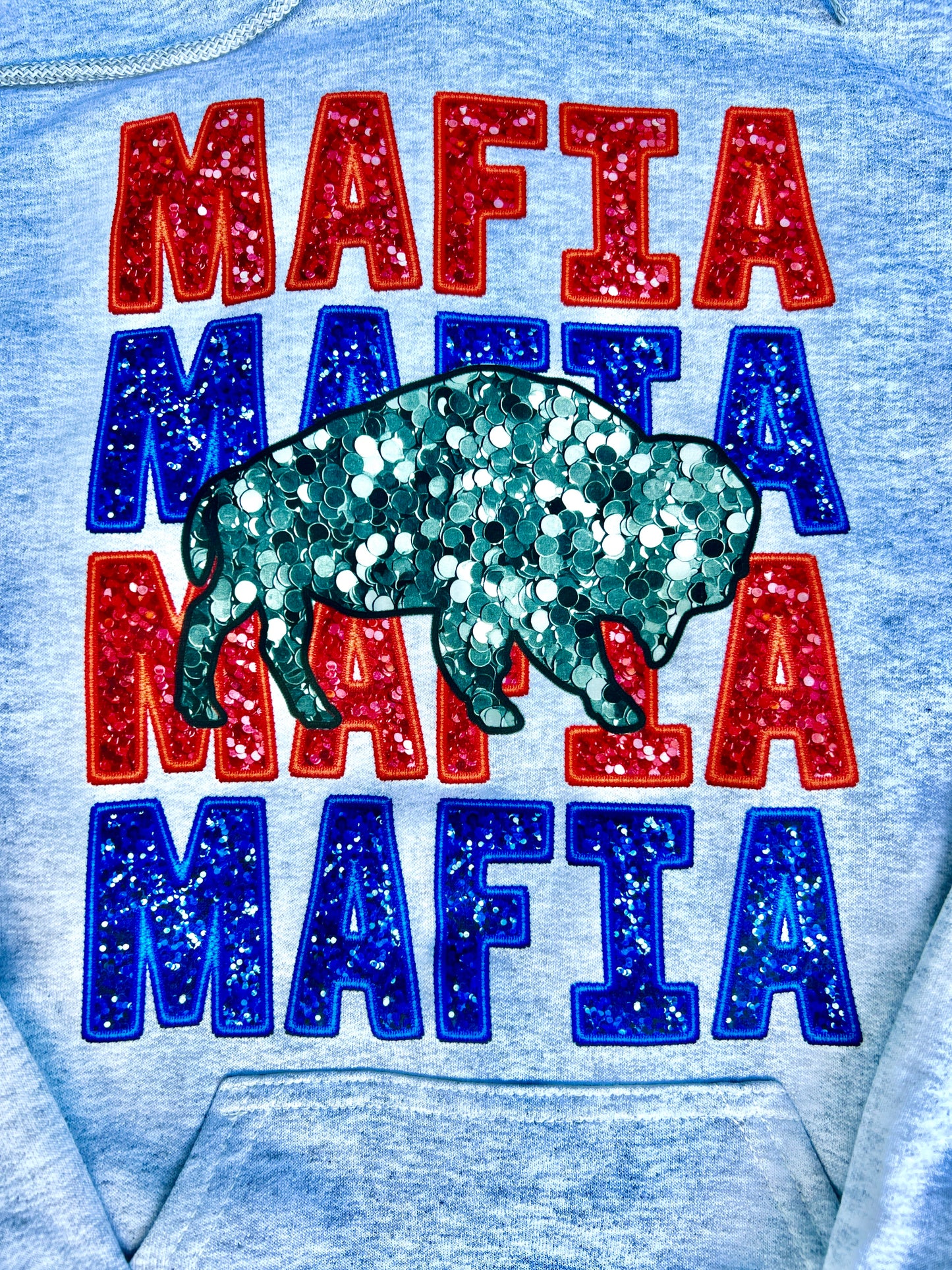 Mafia faux sparkle hoodie, Mafia hoodie, Buffalo Mafia
