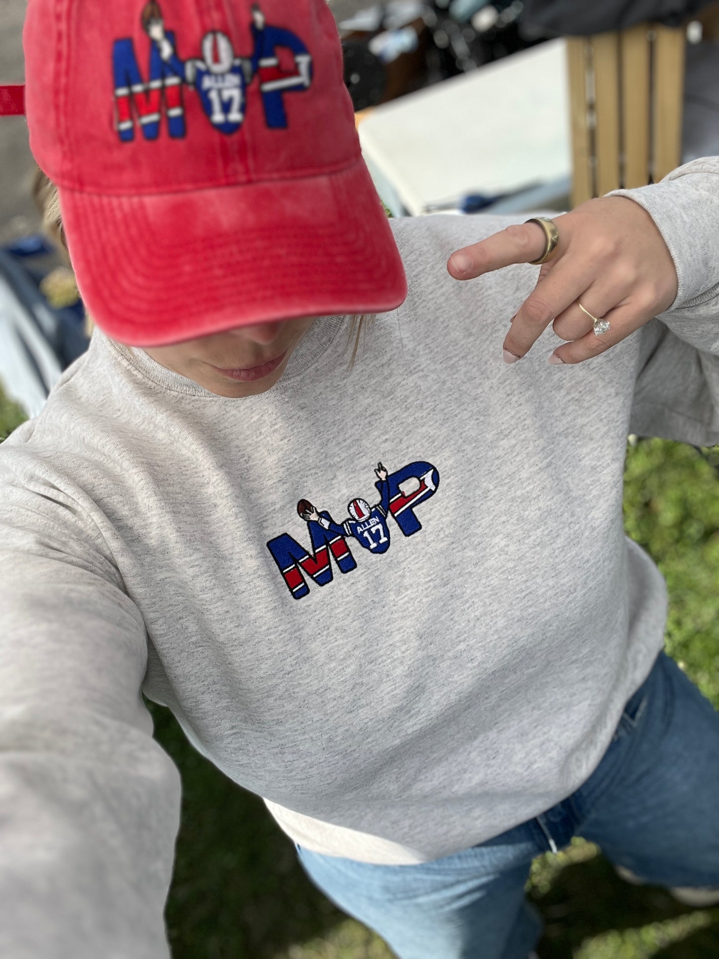 MVP Josh Allen 17 Embroidered Crewneck