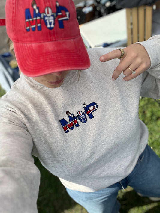MVP Josh Allen 17 Embroidered Crewneck