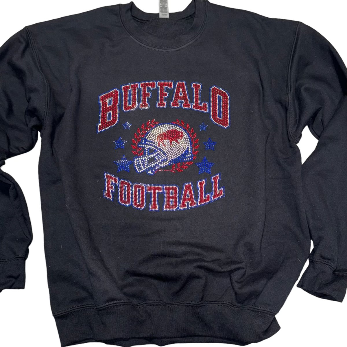 Buffalo football vintage inspired rhinestone crewneck