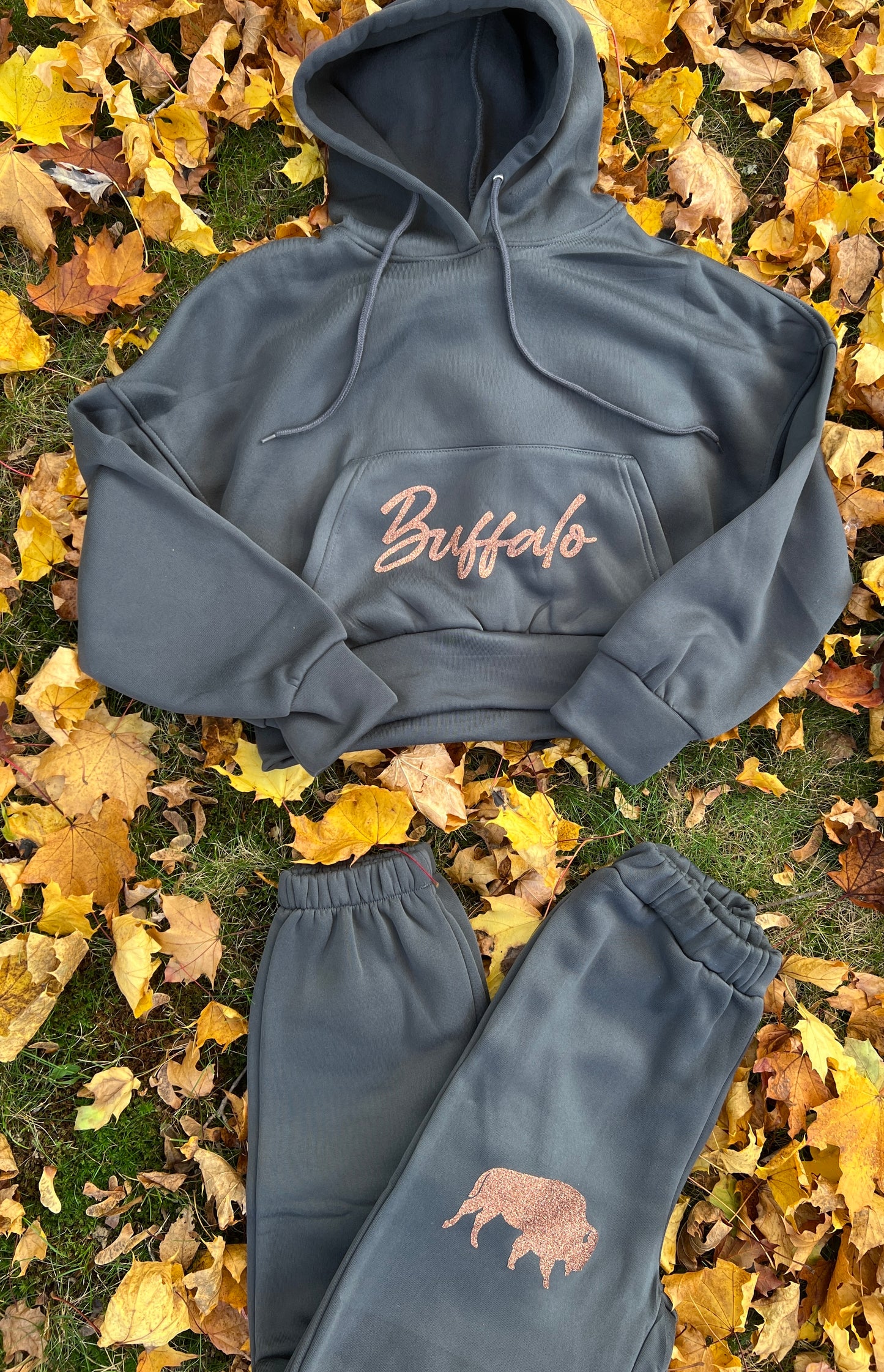 Buffalo sparkle cozy fleece sweatsuit