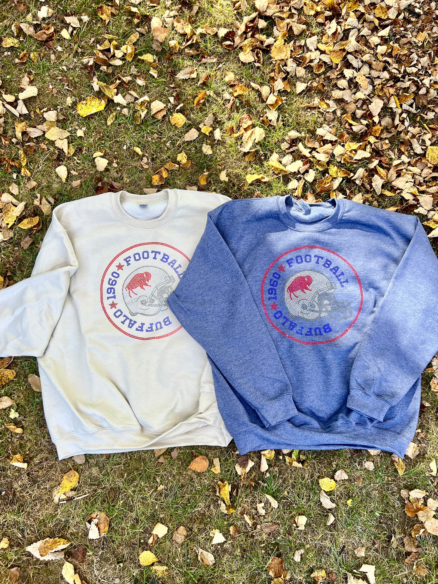 Buffalo Football bling crewneck, Buffalo bling sweatshirt