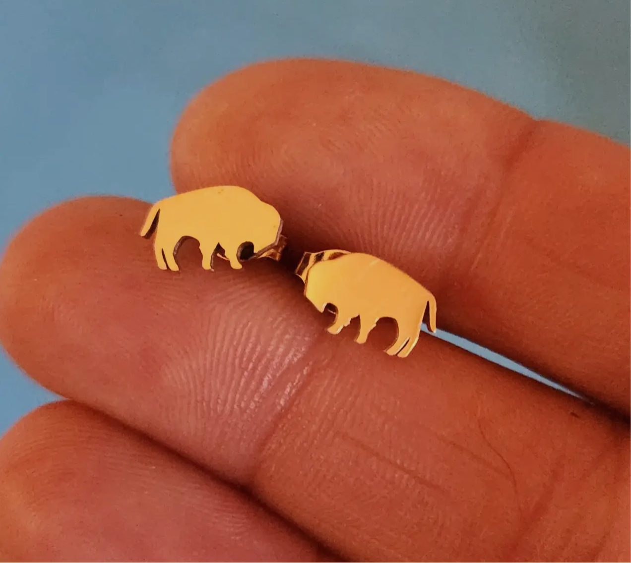 Mini Buffalo stud earrings