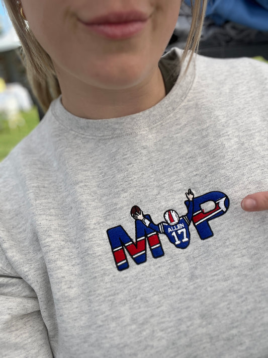 MVP Josh Allen 17 Embroidered Crewneck