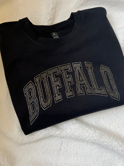 Buffalo varsity bling crewneck