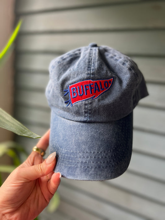 Buffalo pennant embroidered hat