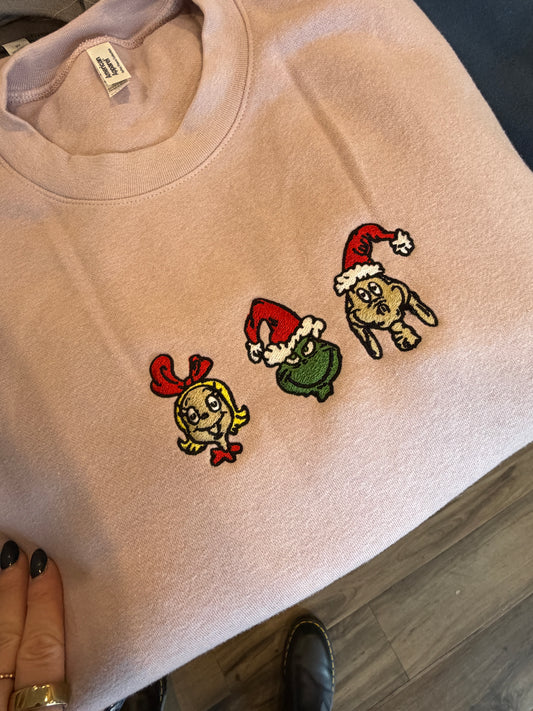 Grinch Icons Embroidered Crewneck