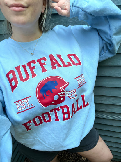 Retro Buffalo Football crewneck, Vintage inspired crewneck