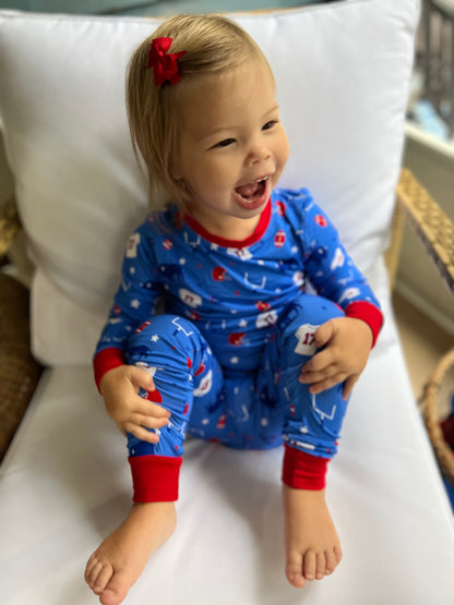 Arden Gray Kids Buffalo Icons Bamboo PJ's