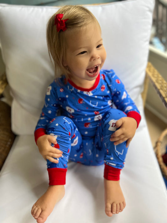 Arden Gray Kids Buffalo Icons Bamboo PJ's