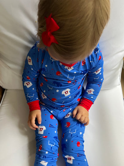 Arden Gray Kids Buffalo Icons Bamboo PJ's