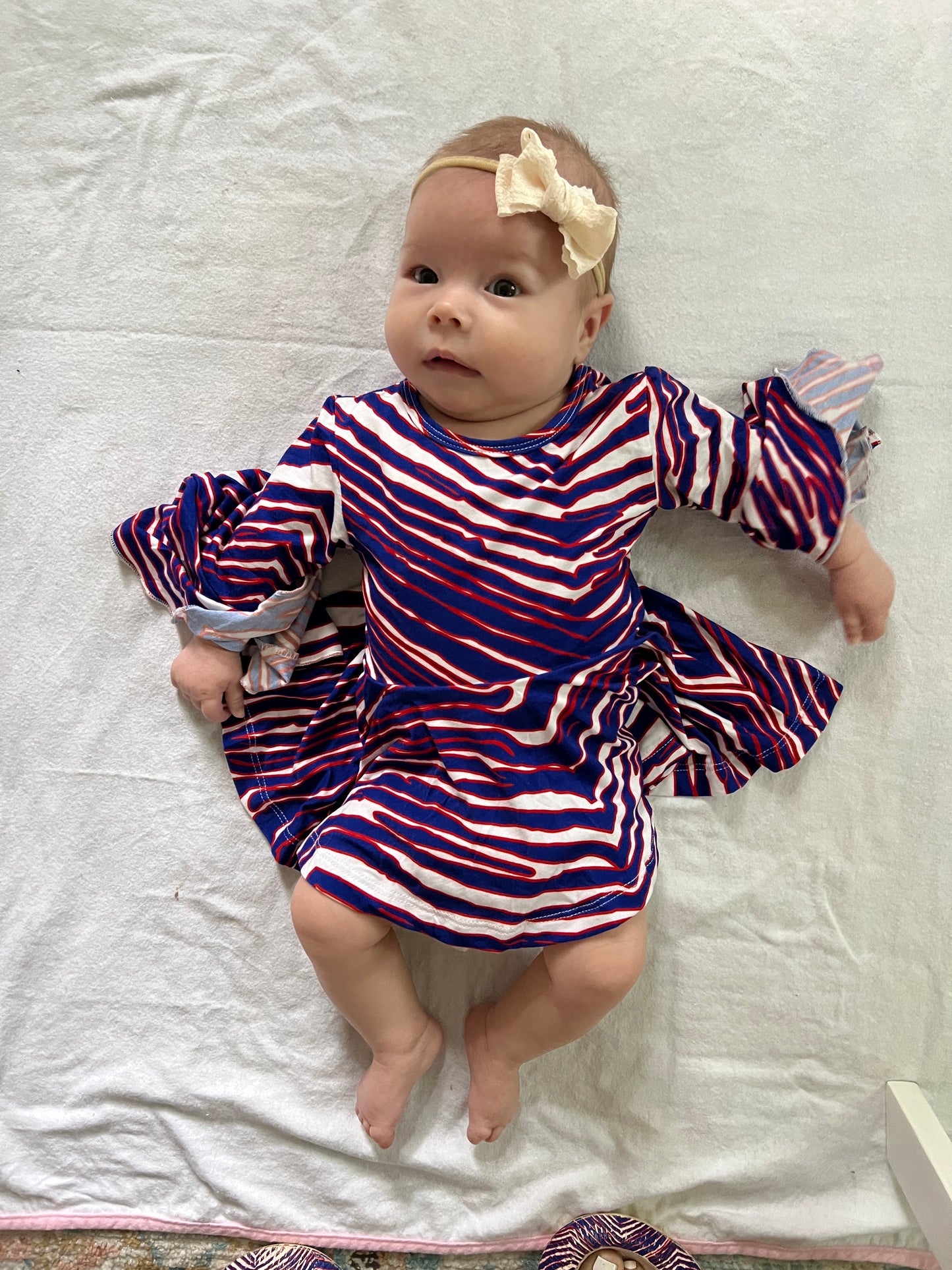 Arden Gray kids baby dress, Buffalo bamboo cotton dress for baby, Buffalo toddler and baby dress